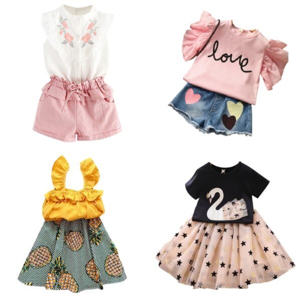 Liuliukd| 3-7 Years Girls Clothing Set,Kids