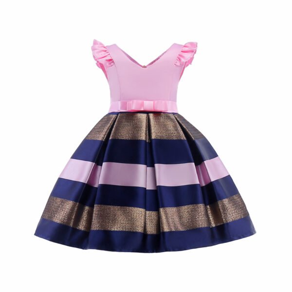 Liuliukd|Girls Fly Sleeve Party Dress-Pink-Kids