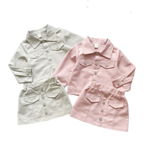 Liuliukd|Girl Denim Skirt Suit-Kids