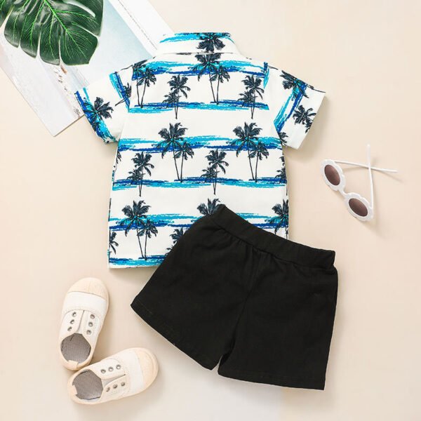 Liuliukd| Boys Short Sleeve Shirts Sets-White-Kids (2)