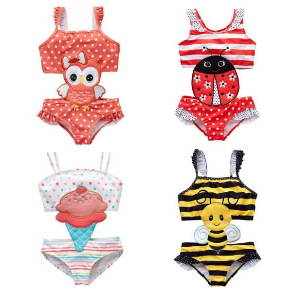 Liuliukd|Baby Girls Cartoon Bikini-Kids