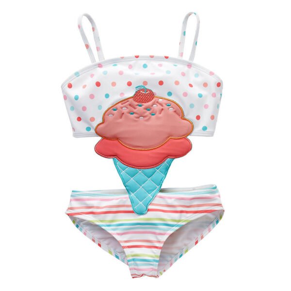Liuliukd|Baby Girls Cartoon Bikini-White-Kids