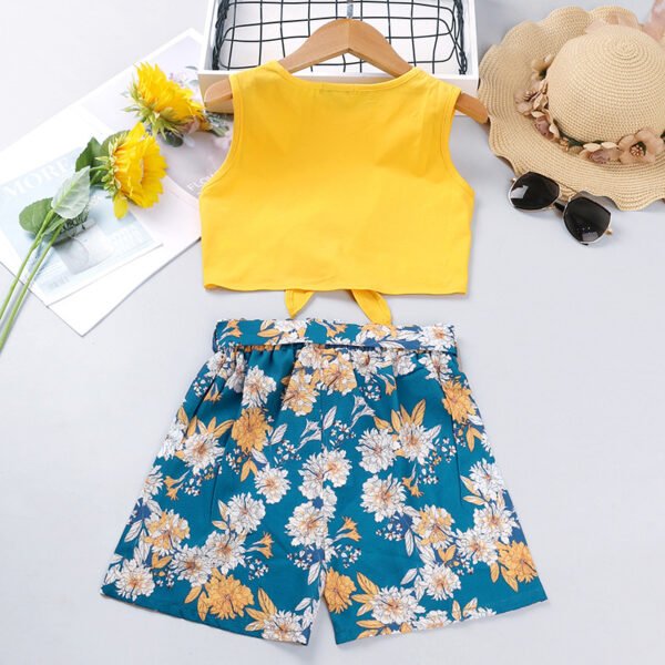 Liuliukd|Solid Color Sleeveless Children Wear-Yellow-Kids (2)