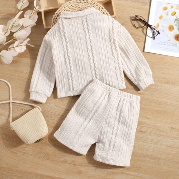 Liuliukd|Girls Knit Sweater Sets-Beige-Kids