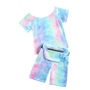 Liuliukd|Boys Girls Tie Dye Printed Clothes Sets-Kids