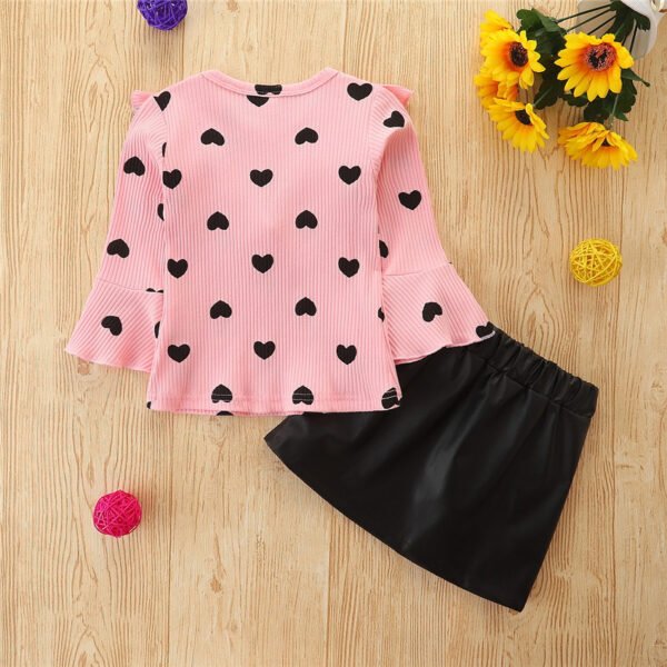 Liuliukd|Children Love Heart Print Clothes-Pink-Kids