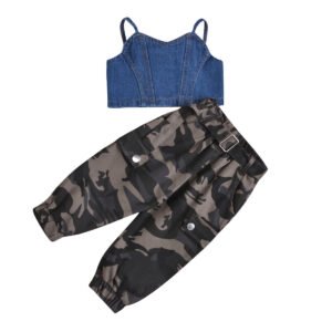 Liuliukd|Girls Camouflage Clothing Sets-Kids