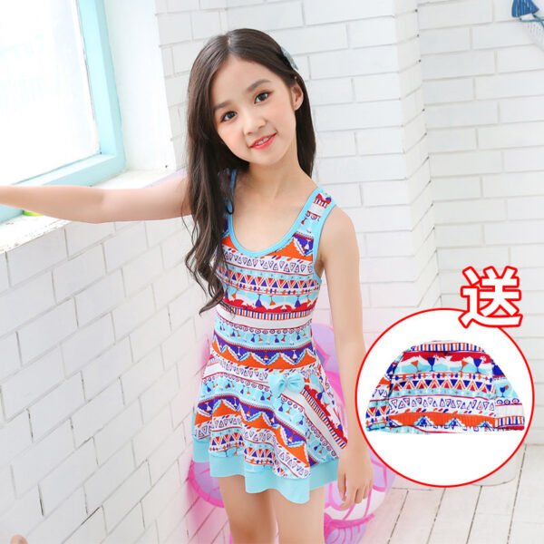 Liuliukd|Kids Girls Skirt Swimwear-Blue-Kids