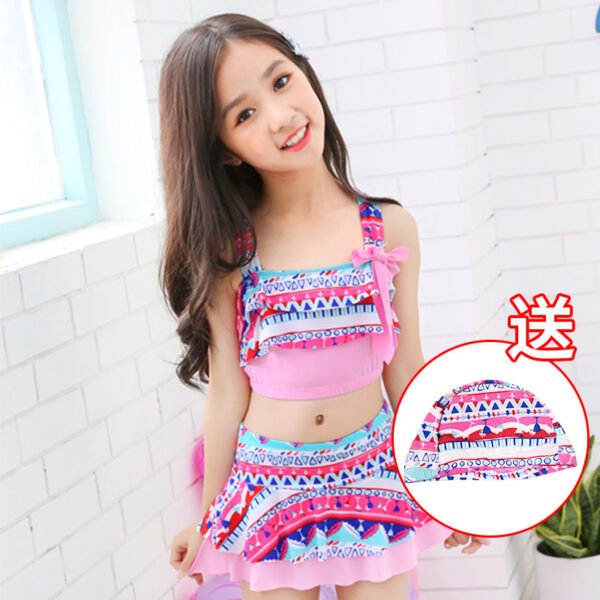 Liuliukd|Kids Girls Skirt Swimwear-Pink-Kids