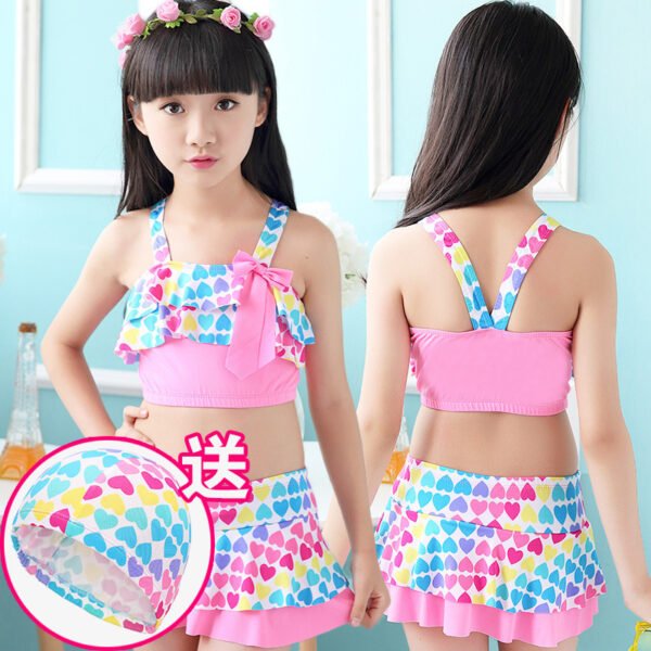 Liuliukd|Kids Girls Skirt Swimwear-Pink-Kids