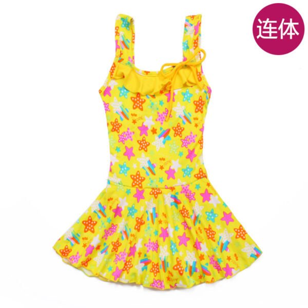 Liuliukd|Kids Girls Skirt Swimwear-Yellow-Kids