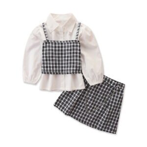 Liuliukd|Girls Pleated Skirt Sets-kids