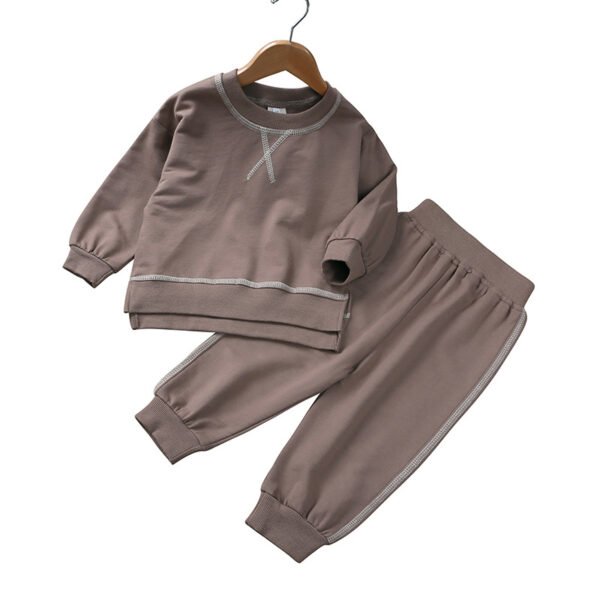 Liuliukd|Children Loose Sport Set-brown-kids