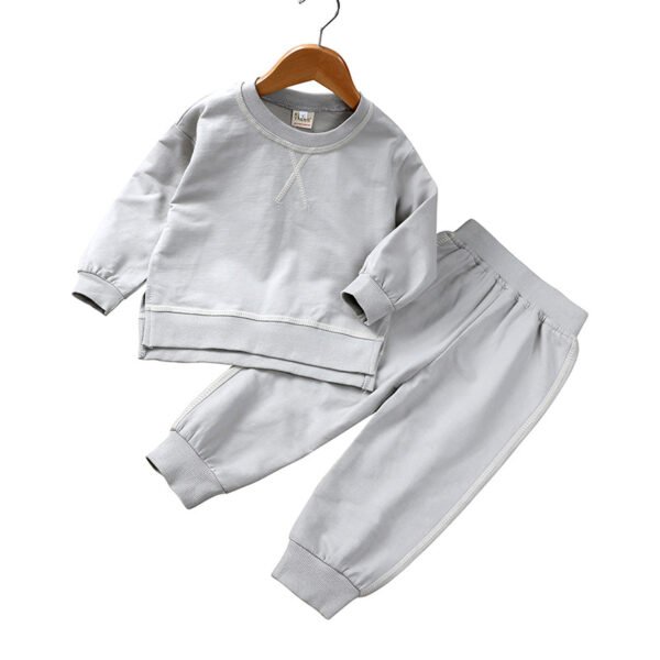 Liuliukd|Children Loose Sport Set-gray-kids