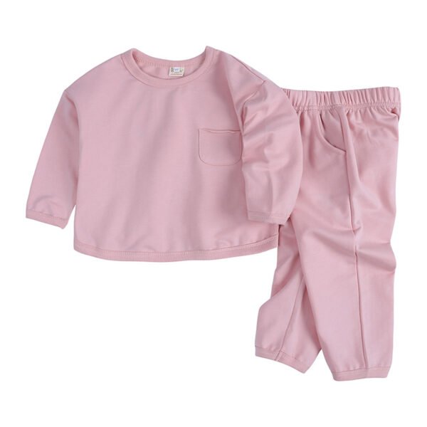 Liuliukd|Children Loose Casual Clothes Set-pink-kids