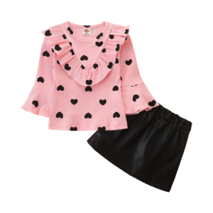 Liuliukd|Children Love Heart Print Clothes-Kids