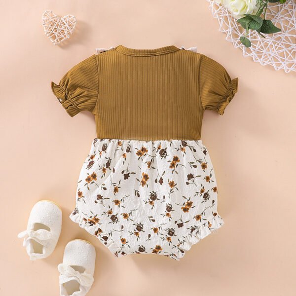 Liuliukd|0-18M Floral Infant Clothes-Brown-Baby