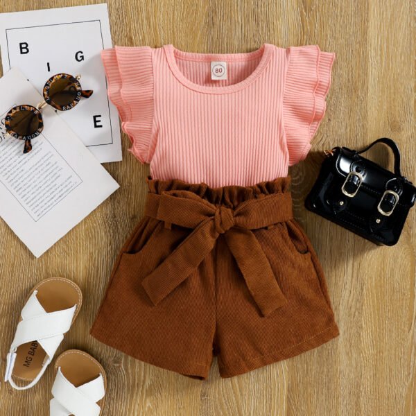 Liuliukd|Corduroy Boutique Kids Clothing-Pink-Kids