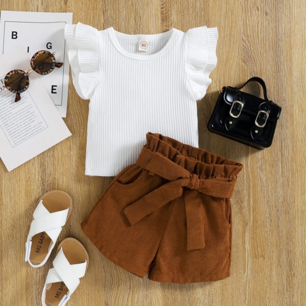 Liuliukd|Corduroy Boutique Kids Clothing-White-Kids