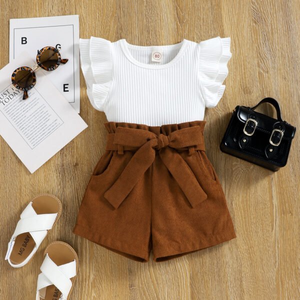 Liuliukd|Corduroy Boutique Kids Clothing-White-Kids