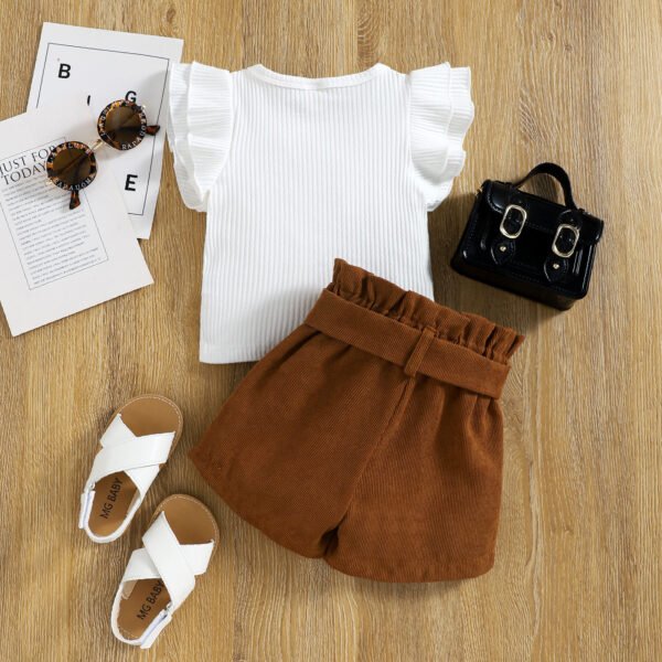 Liuliukd|Corduroy Boutique Kids Clothing-White-Kids