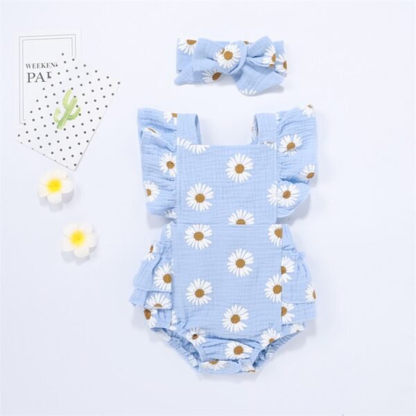 Liuliukd|Daisy Baby Rompers-Blue-Baby