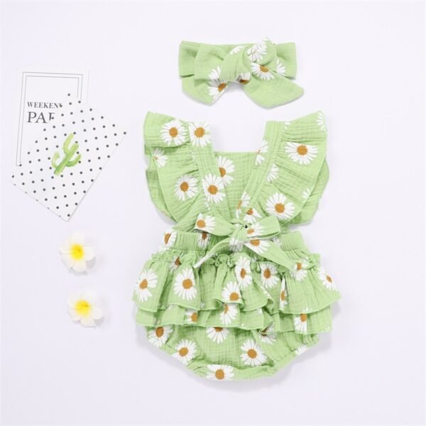 Liuliukd|Daisy Baby Rompers-Green-Baby