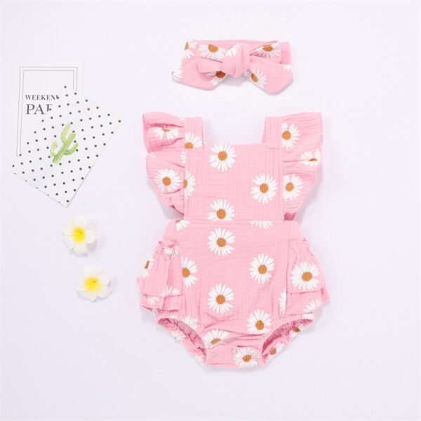 Liuliukd|Daisy Baby Rompers-Pink-Baby