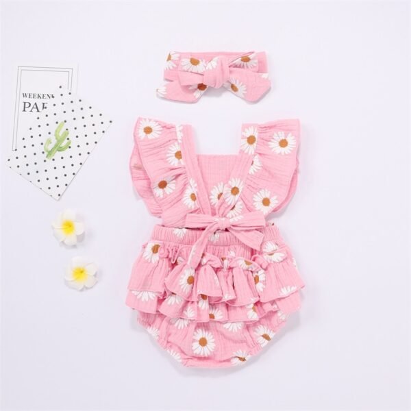 Liuliukd|Daisy Baby Rompers-Pink-Baby
