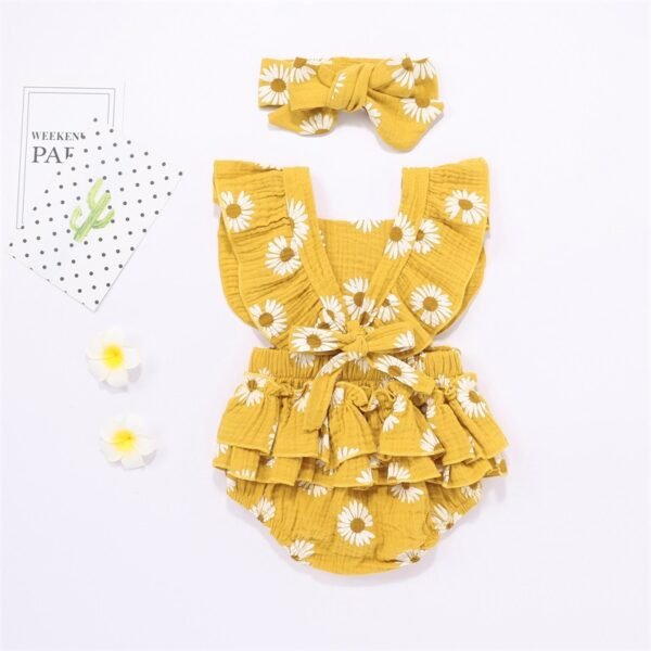 Liuliukd|Daisy Baby Rompers-Yellow-Baby