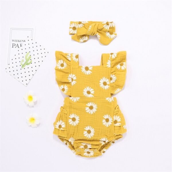 Liuliukd|Daisy Baby Rompers-Yellow-Baby
