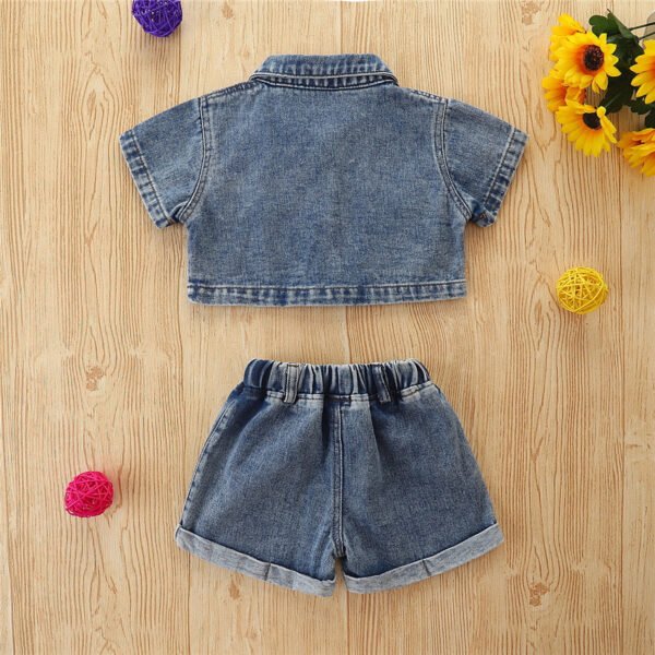 Liuliukd|Denim Girls Boutique Clothing Sets-Blue-Kids