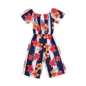 Liuliukd|Floral Jumpsuits Toddler Clothes Girl-Kids