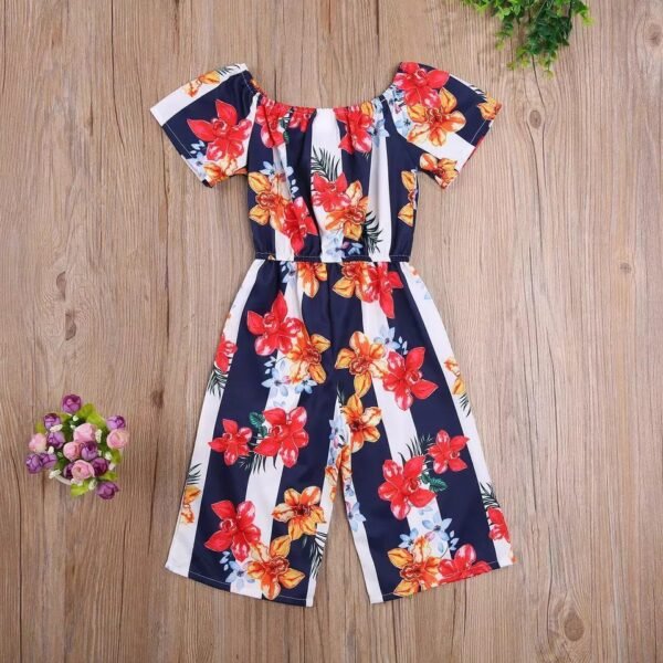 Liuliukd|Floral Jumpsuits Toddler Clothes Girl-Red-Kids