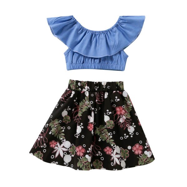 Liuliukd|Floral Skirt Kid Girls Clothing Set-Kids