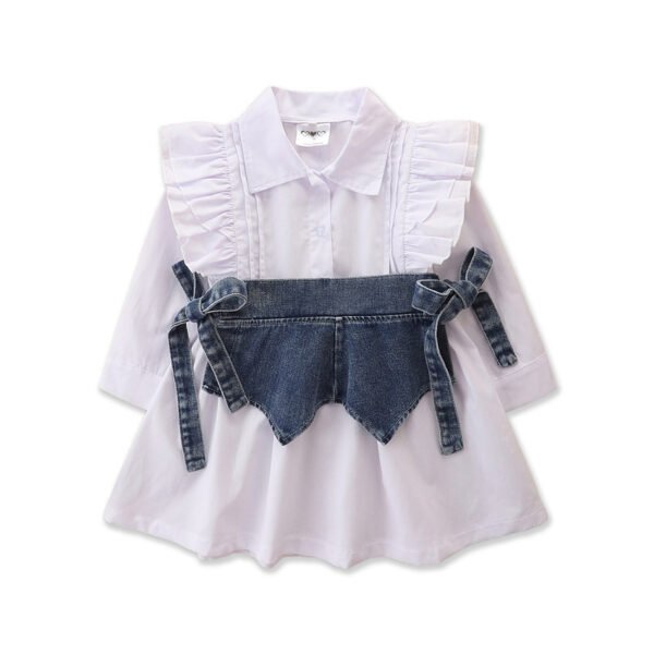 Liuliukd| Girls Long Sleeve Shirtdress-kids