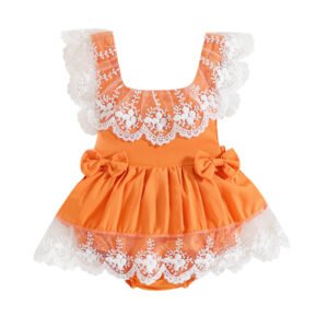 Liuliukd|Lace Bow Sling Newborn Baby Clothes Girl-Baby