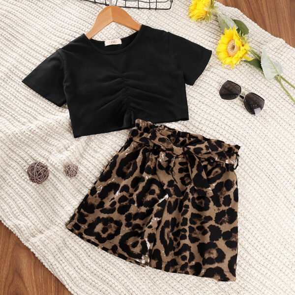 Liuliukd|Leopard Kids Clothes Girls-Black-Kids