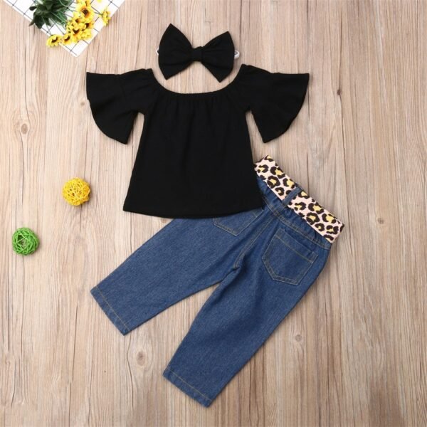 Liuliukd|Leopard Toddler Girl Clothes-Black-Kids