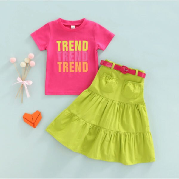 Liuliukd|Letter Clothes For Kids Girls-Green-Kids