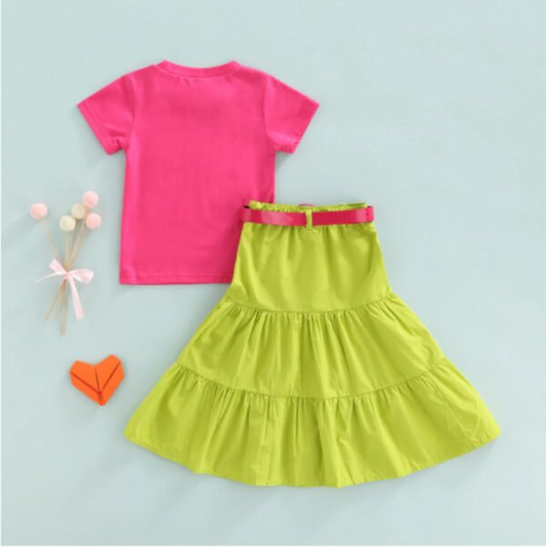 Liuliukd|Letter Clothes For Kids Girls-Green-Kids