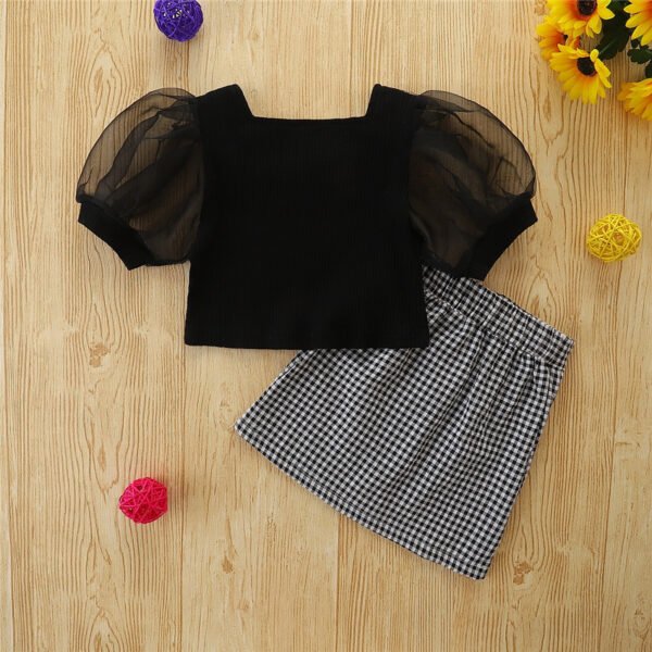 Liuliukd|Plaid Children Wear Girl-Black-Kids