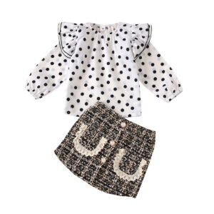 LiuliukdBubble Sleeve Shirt Girls Dress-kids