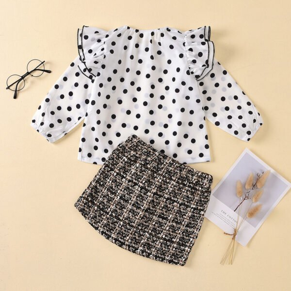 LiuliukdBubble Sleeve Shirt Girls Dress-white-kids2