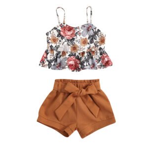 Liuliukd|Flower Vest Shorts Kids Apparel-Kids