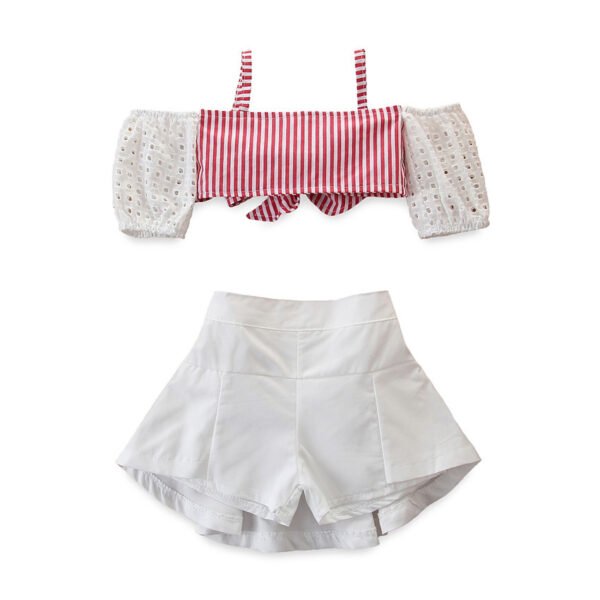 Liuliukd|Girls Halter Crop Top Clothes Set-detail (3)