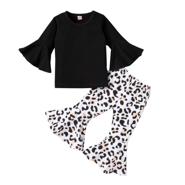 LiuliukdGirls Trumpet Sleeve Clothes Sets-kids