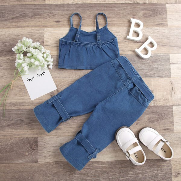Liuliukd|Kids Girl Denim Clothes Sets-blue-kids2