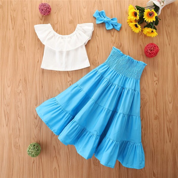 Liuliukd| Girls boutique Skirt Sets-light blue-kids1