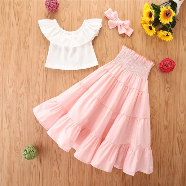 Liuliukd| Girls boutique Skirt Sets-pink-kids